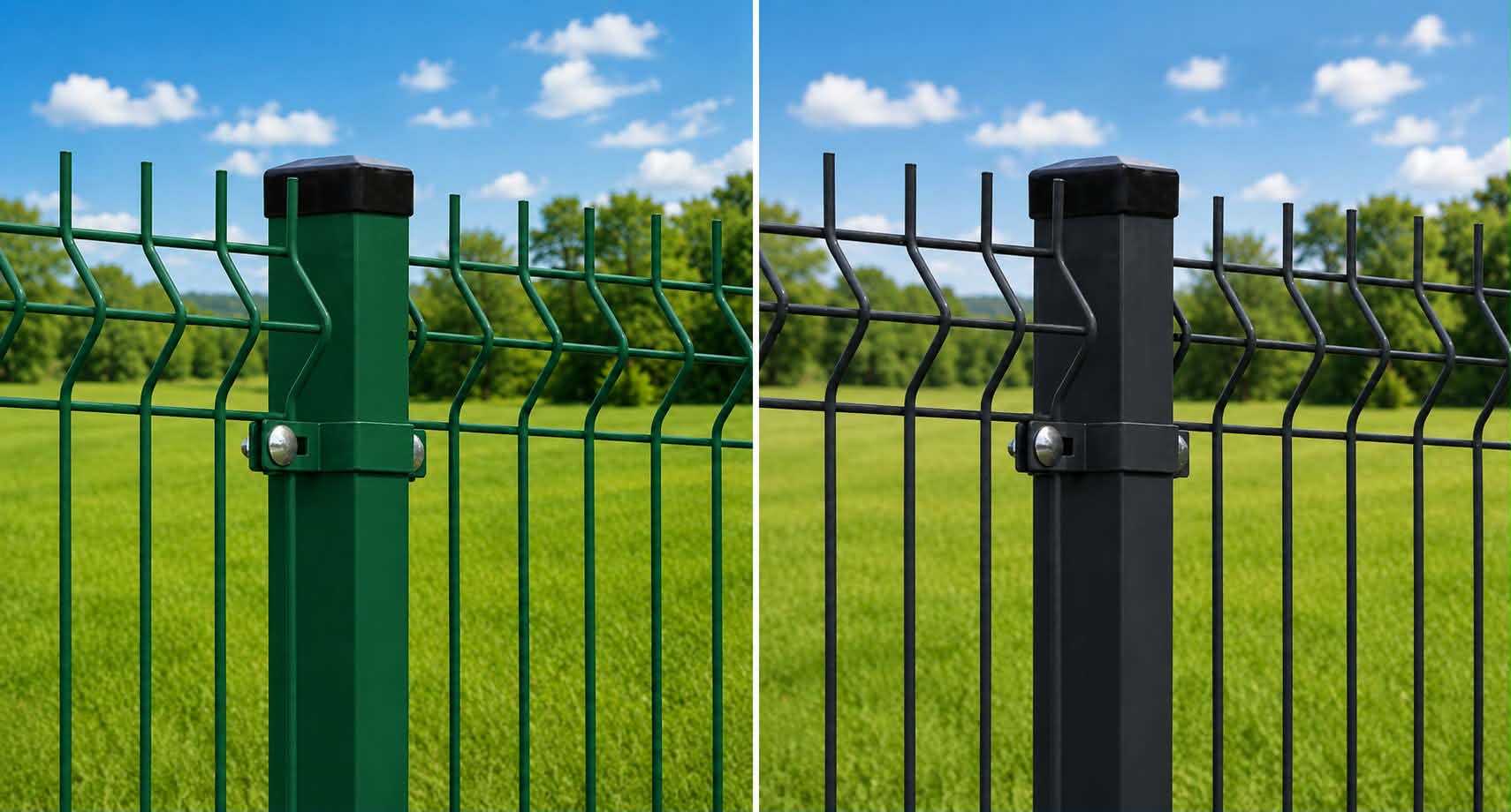 3D Táblás kerítés, szinterezett, ZÖLD (RAL6005) és ANTRACIT (RAL7016)